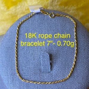 18K real gold light weight bracelet